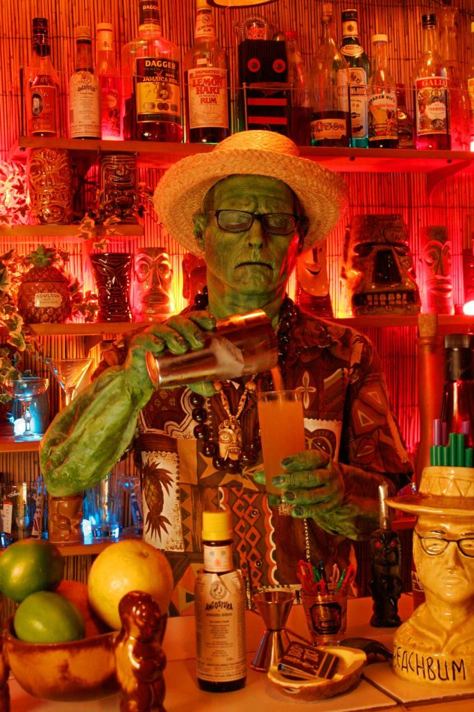 Zombie Bartender making Zombie Cocktail